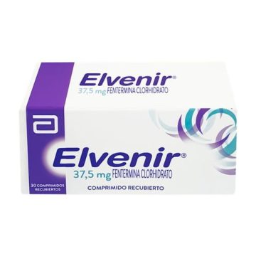 ELVENIR: FENTERMINA 37.5MG X 30 COMPRIMIDOS