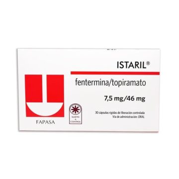 Istaril 7.5/46mg: fentermina +topiramato x 30